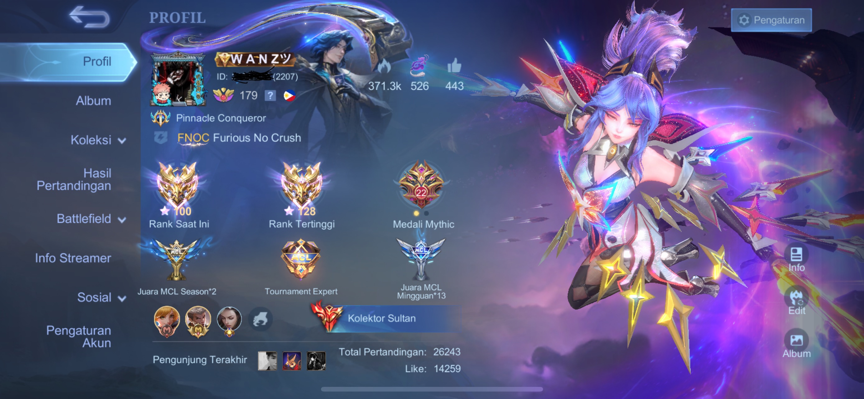 Jual akun mobile legend
